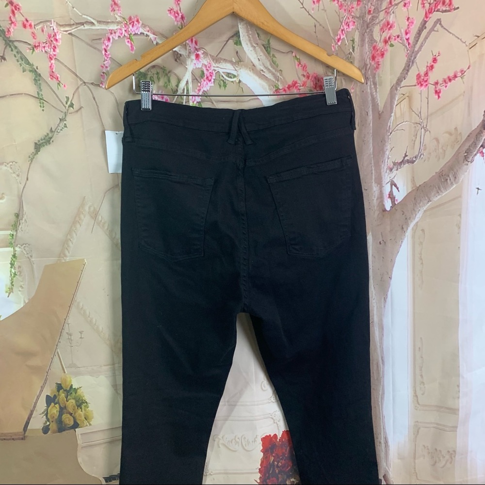 🔥FINAL SALE FREE SHIPPING!🔥 NEW Good American Good Legs Velvet Half Lace Up Jea - Picture 7 of 11